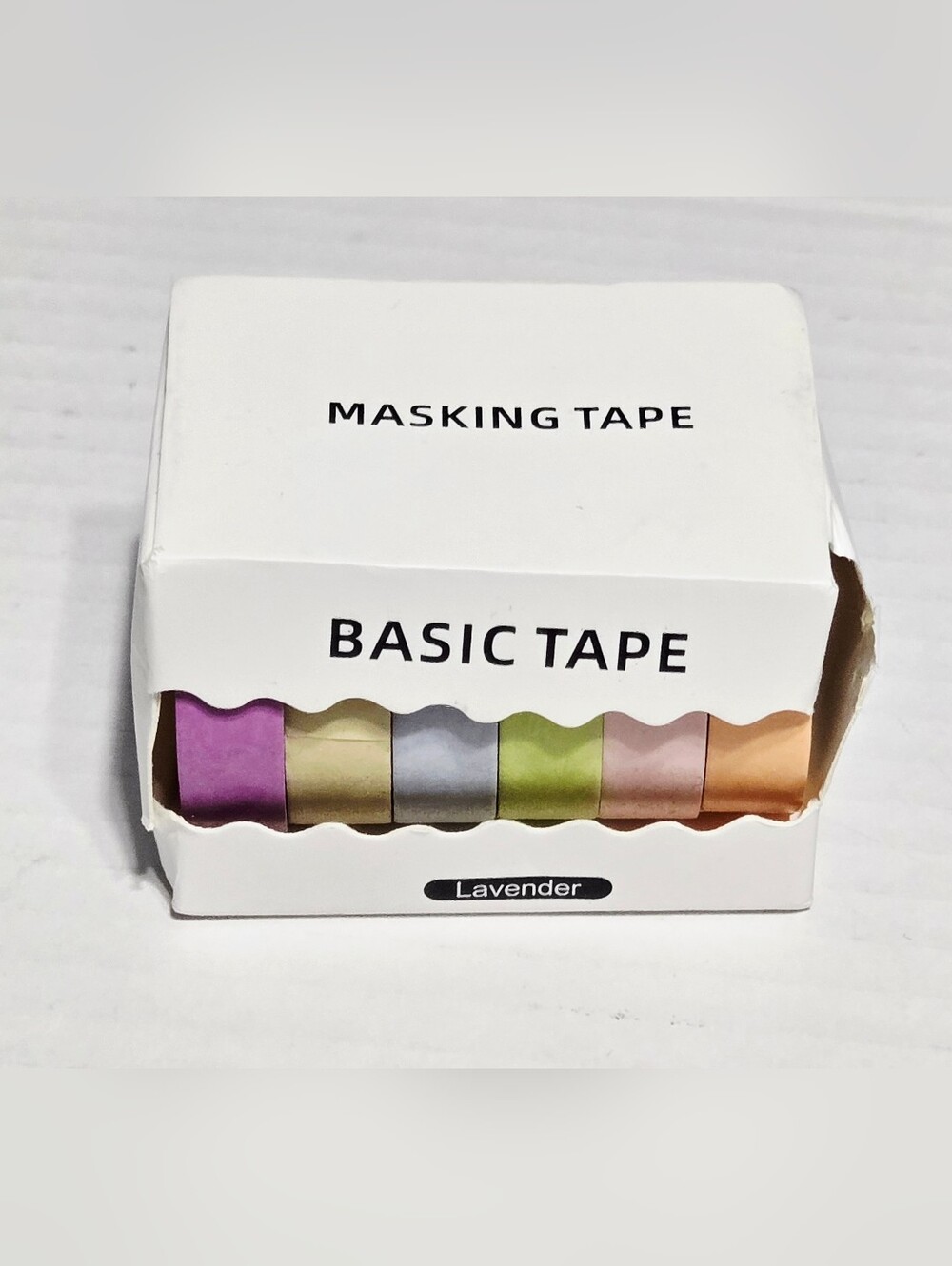 6 Roll Washi Masking Tape Set Pastel Solid Colors 0.9cm x 3m New Sealed Box